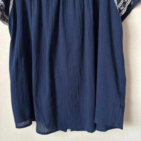 Madewell 1X Plus Boho Embroidered Square-Neck Top - Picture 8 of 16